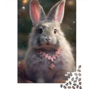 Puzzles for Adults 1000 Piece Fluffy Bunny 03 Creative Paper Puzzles-Puzzle Hands-on Game Jigsaw-Family Decoration 1000pcs (38x26cm)