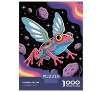 Puzzles for Adults 1000 Piece Flying Frog in Space Puzzle for Adults Relaxing Games Staycation Kill Time Unique Birthday And Xmas Gifts 38x26cm/1000pcs
