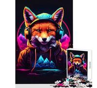 Puzzles for Adults 1000 Piece Fox Amazing Neon Jigsaws for Adults Puzzle Staycation Kill Time for Birthday, Chrismas Birthday And Unique Gifts (38x26cm)