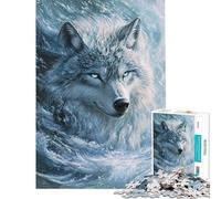 Puzzles for Adults 1000 Piece Frozen Wolf's Gaze Educational Game Toys Educational Games Gifts For Birthdays for The Whole Family (size 38x52cm)