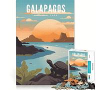 Puzzles for Adults 1000 Piece Galapagos National Park Neat Edge Decor Mental Challenge Toy Chill Time Play Christmas Art Gift (50x75cm)