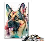 Puzzles for Adults 1000 Piece German Shepherd Toy Intellectual Game Is Ideal As A Gift for The Whole Family 75x50cm