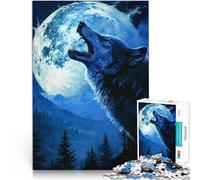 Puzzles for Adults 1000 Piece ghost wolf animal Made of wood for 14+ Stress Relief Interesting Stress Reduction Gifts。size:50x75cm/19.68x29.52inch