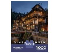 Puzzles for Adults 1000 Piece Ginzan Onsen Puzzle for Adults Brain Teaser Game Home Decoration Christmas Birthday Gifts 52x38cm/1000pcs