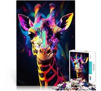 Puzzles for Adults 1000 Piece Giraffe in Borderlands Pädagogisches Familienspiel Geburtstagsgeschenk, Geschenke50x70cm