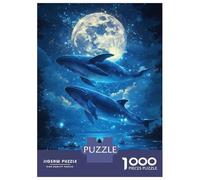 Puzzles for Adults 1000 Piece Girl Gazing at Whales Jigsaw for Adults Relax Games Difficult Hard Unique Birthday And Xmas Gifts 52x38cm/1000pcs