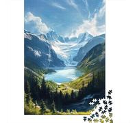 Puzzles for Adults 1000 Piece Glacier Valley Landscape Puzzle for Adults Relaxing Games Staycation Kill Time Unique Birthday And Xmas Gifts 52x38cm/1000pcs