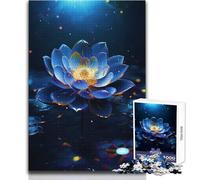 Puzzles for Adults 1000 Piece Gloden Lotus Blossom Spark Peaceful And Satisfying Pastime Perfect Interlock Precision Cut Toy Size 50x75cm