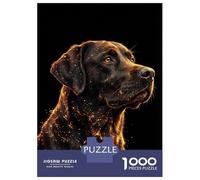 Puzzles for Adults 1000 Piece Glowing Labrador Retriever Portrait Adult Jigsaw Toy Wall Decor But Fun And Humorous Unique Birthday And Xmas Gifts 38x26cm/1000pcs