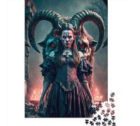 Puzzles for Adults 1000 Piece Goat Devil2 Creative Wooden Puzzles-Puzzle Hands-on Game Jigsaw-Family Decoration 1000pcs (75x50cm)