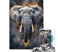 Puzzles for Adults 1000 Piece Golden Echo Elephant Majesty Educational Game Toys Educational Games Gifts For Birthdays for The Whole Family (size 38x26cm)