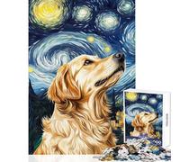 Puzzles for Adults 1000 Piece Golden Gaze Under Starry Skies Jigsaw for Adults Handson Game Perfect Decoration Fun at Home Activities, (Size 50x75cm)