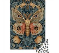 Puzzles for Adults 1000 Piece Golden Moth Art Print-1 Puzzle for Adults Relaxing Games Staycation Kill Time Unique Birthday And Xmas Gifts 70x50cm/1000pcs