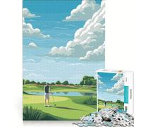 Puzzles for Adults 1000 Piece Golf Player Golf, DIY Toys, Interesting Stress Reduction, with Matching Poster And Trivia Sheet (38x52cm)
