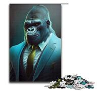 Puzzles for Adults 1000 Piece Gorilla Suit Animal Toy Intellectual Game Is Ideal As A Gift for The Whole Family 75x50cm