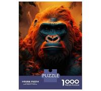 Puzzles for Adults 1000 Piece Gorilla Wall Art Print Jigsaw for Adults Relax Games Difficult Hard Unique Birthday And Xmas Gifts 38x26cm/1000pcs
