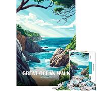 Puzzles for Adults 1000 Piece Great Ocean Walk Australia Coastal View for Educational Game Challenge Toy Brain Teaser Game Birthday Present Gifts Birthday (size 38x52cm)