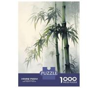 Puzzles for Adults 1000 Piece Green Zen Bamboo Paradise Puzzle for Adults Brain Teaser Game Home Decoration Christmas Birthday Gifts 52x38cm/1000pcs
