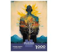 Puzzles for Adults 1000 Piece Grounded Like A Tree Zen Puzzle for Adults Brain Teaser Game Home Decoration Christmas Birthday Gifts 38x26cm/1000pcs