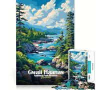 Puzzles for Adults 1000 Piece Gwaii Haanas National Park Reserve Canada Neat Edge Decor Mental Challenge Toy Chill Time Play Christmas Art Gift (50x75cm)
