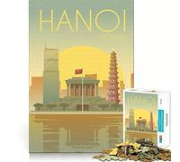 Puzzles for Adults 1000 Piece Hanoi Neat Edge Decor Mental Challenge Toy Chill Time Play Christmas Art Gift (50x75cm)