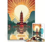 Puzzles for Adults 1000 Piece Hanoi Neat Edge Decor Mental Challenge Toy Chill Time Play Christmas Art Gift (38x26cm)
