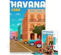 Puzzles for Adults 1000 Piece Havana Neat Edge Decor Mental Challenge Toy Chill Time Play Christmas Art Gift (50x75cm)