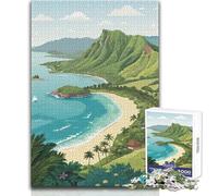 Puzzles for Adults 1000 Piece Hawaiian Tropical Beach Landscape Peaceful And Satisfying Pastime Perfect Interlock Precision Cut Toy Size 50x75cm