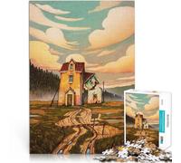 Puzzles for Adults 1000 Piece Houses that depend on each other Made of cardboard,for age 14 years and over Analysis and logic Great gifts and toys 。size:26x38cm/10.24x14.96inch