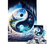 Puzzles for Adults 1000 Piece Iceland Yin And Yang Toys Educational Games Educational Game Hand Speed Race Gifts for Women Men (Size 50x75cm)