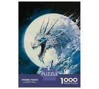 Puzzles for Adults 1000 Piece Icy Dragon Moon Digital Art Puzzle for Adults Relaxing Games Staycation Kill Time Unique Birthday And Xmas Gifts 52x38cm/1000pcs