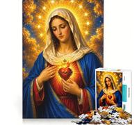 Puzzles for Adults 1000 Piece Immaculate Heart of Mary, Educational Games, Difficult And Challenge, Christmas Birthday Gifts (38x52cm)