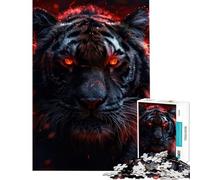 Puzzles for Adults 1000 Piece Inferno Eyes of The Tiger for Educational Game Challenge Toy Brain Teaser Game Birthday Present Gifts Birthday (size 38x52cm)