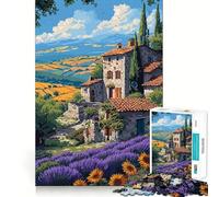 Puzzles for Adults 1000 Piece Italy Tuscany Pixel Art Neat Edge Decor Mental Challenge Toy Chill Time Play Christmas Art Gift (38x52cm)