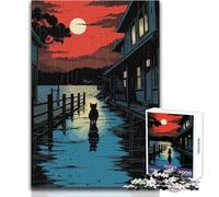 Puzzles for Adults 1000 Piece Japan Cat City Pop Peaceful And Satisfying Pastime Perfect Interlock Precision Cut Toy Size 38x26cm