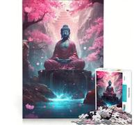 Puzzles for Adults 1000 Piece Japanese Meditating Buddha, Educational Games, Difficult And Challenge, Christmas Birthday Gifts (50x75cm)