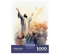 Puzzles for Adults 1000 Piece Jesus Preaching to A Crowd Puzzle for Adults Relaxing Games Staycation Kill Time Unique Birthday And Xmas Gifts 70x50cm/1000pcs