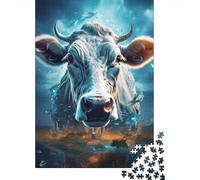 Puzzles for Adults 1000 Piece Jigsaw Puzzles for Adults Cow Creative Rectangular Puzzles,Paper Puzzle, Puzzle 1000pcs (38x26cm)