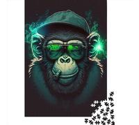 Puzzles for Adults 1000 Piece Jigsaw Puzzles for Adults Marijuana Monkey5 Creative Rectangular Puzzles,Wooden Puzzle, Puzzle 1000pcs (75x50cm)