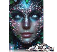 Puzzles for Adults 1000 Piece Jigsaw Puzzles for Adults Mystical Forest Portrait Creative Rectangular Puzzles,Wooden Puzzle, Puzzle 1000pcs (75x50cm)