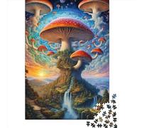 Puzzles for Adults 1000 Piece Jigsaw Puzzles for Adults Trippy_Mushroom Creative Rectangular Puzzles,Paper Puzzle, Puzzle 1000pcs (38x26cm)