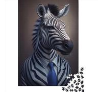 Puzzles for Adults 1000 Piece Jigsaw Puzzles for Adults Zebra Suit Animal Creative Rectangular Puzzles,Wooden Puzzle, Gifts Puzzle 1000pcs (75x50cm)