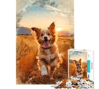 Puzzles for Adults 1000 Piece Joyful Bound Through Golden Fields Adult Puzzles Hands-on Game Precision Cutting Unique Birthday And Xmas Gifts (Size 50x75cm)
