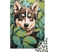 Puzzles for Adults 1000 Piece Jungle Adventure Cute Dog in Leaves Adult Jigsaw Puzzle Brain Teaser Game But Fun And Humorous Challenging Game Gifts 70x50cm/1000pcs