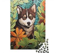Puzzles for Adults 1000 Piece Jungle Adventure Cute Dog in Nature Puzzle for Adults Relaxing Games Staycation Kill Time Unique Birthday And Xmas Gifts 70x50cm/1000pcs