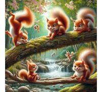 Puzzles for Adults 1000 Piece,Jungle Squirrels jigsaw puzzles for adults 1000 pieces Puzzle Classic Educational Game puzzle for Family Game and Birthday Gifts