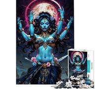 Puzzles for Adults 1000 Piece Kali Goddess Under Lunar Glow Adult Puzzles Hands-on Game Precision Cutting Unique Birthday And Xmas Gifts (Size 50x75cm)