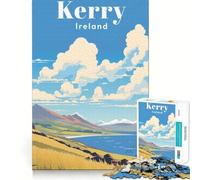 Puzzles for Adults 1000 Piece Kerry Ireland Travel Neat Edge Decor Mental Challenge Toy Chill Time Play Christmas Art Gift (38x52cm)