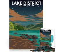 Puzzles for Adults 1000 Piece Lake District Nat Park Neat Edge Decor Mental Challenge Toy Chill Time Play Christmas Art Gift (38x52cm)