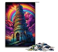 Puzzles for Adults 1000 Piece Leaning Tower of Pisa Italy Jigsaw Puzzle Home Educational Games DIY Toys Great Gift for Games 1000PCS(75x50cm)